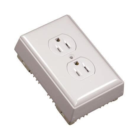 1-gang non-metallic duplex receptacle box with faceplate and device|duplex receptacle box.